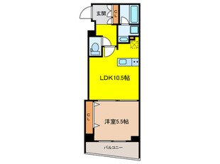 ﾌﾗｯﾌｨｰ日本橋浜町の物件間取画像